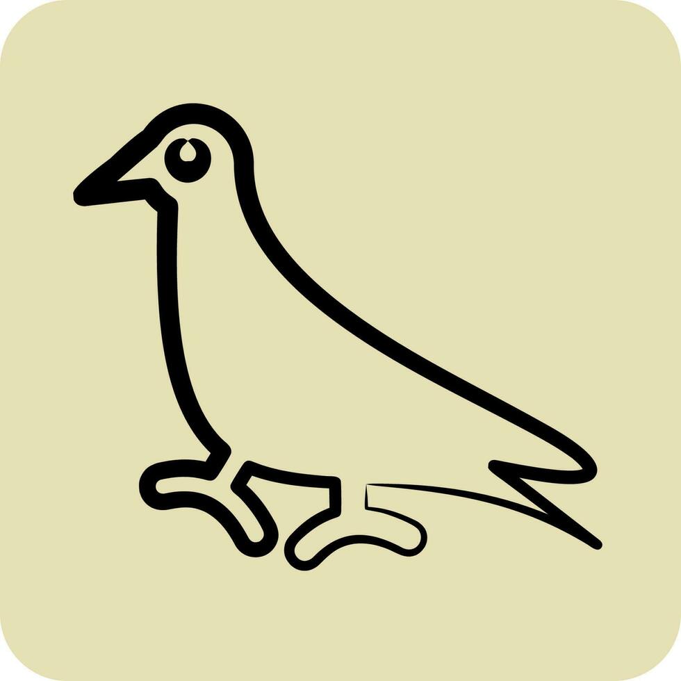 Icon Pigeon. related to Domestic Animals symbol. glyph style. simple design editable. simple illustration vector