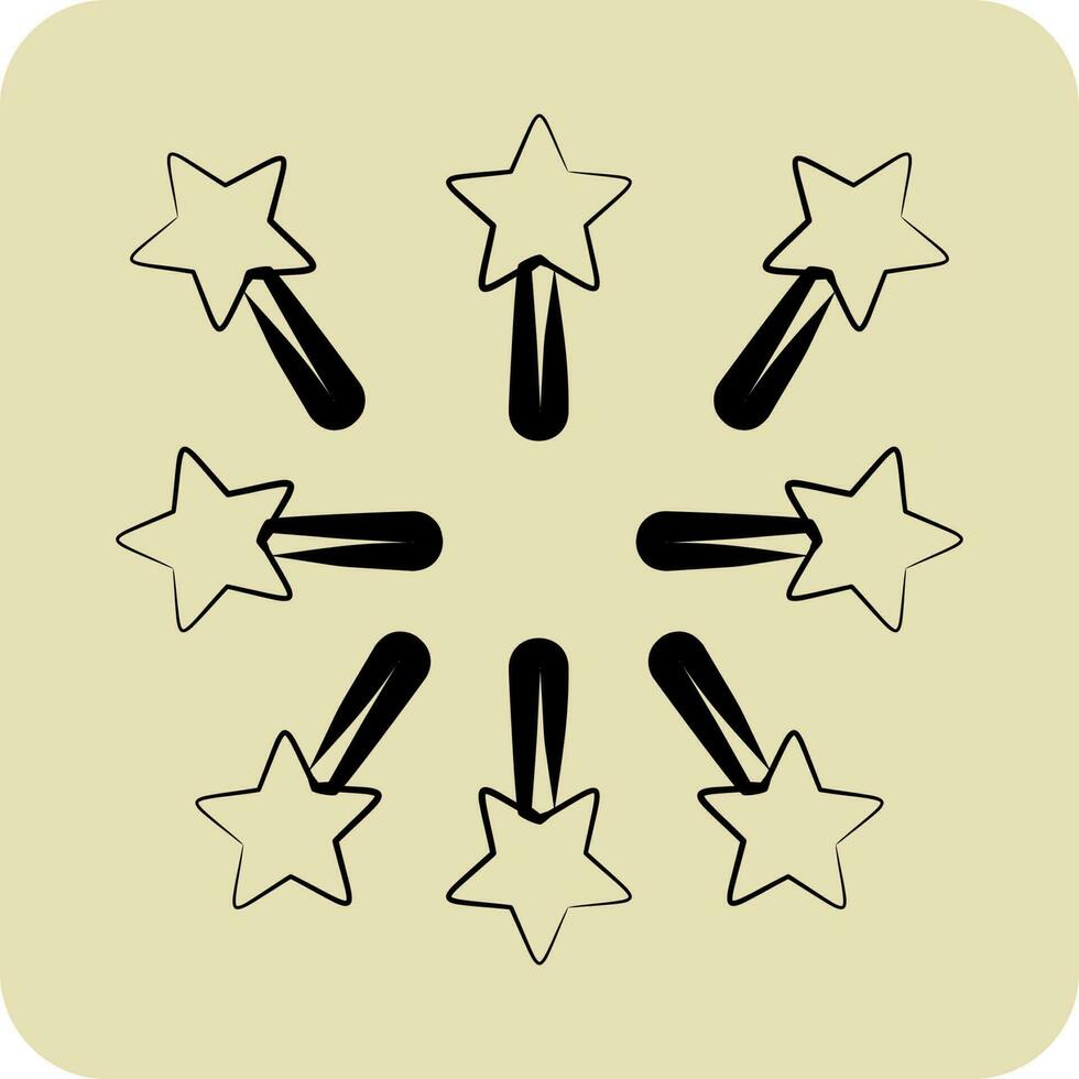 Icon Firework. related to Stars symbol. hand drawn style. simple design editable. simple vector icons