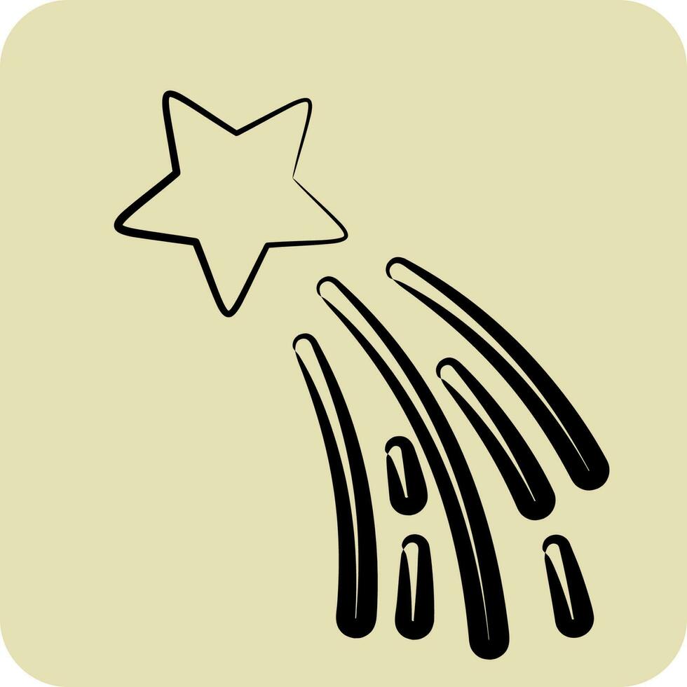Icon Star Bethlehem. related to Stars symbol. hand drawn style. simple design editable. simple vector icons