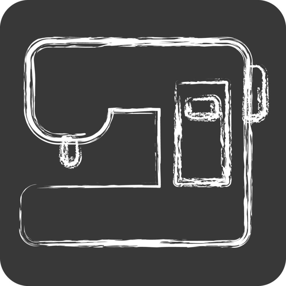 Icon Sewing Machines. suitable for education symbol. chalk Style. simple design editable. design template vector