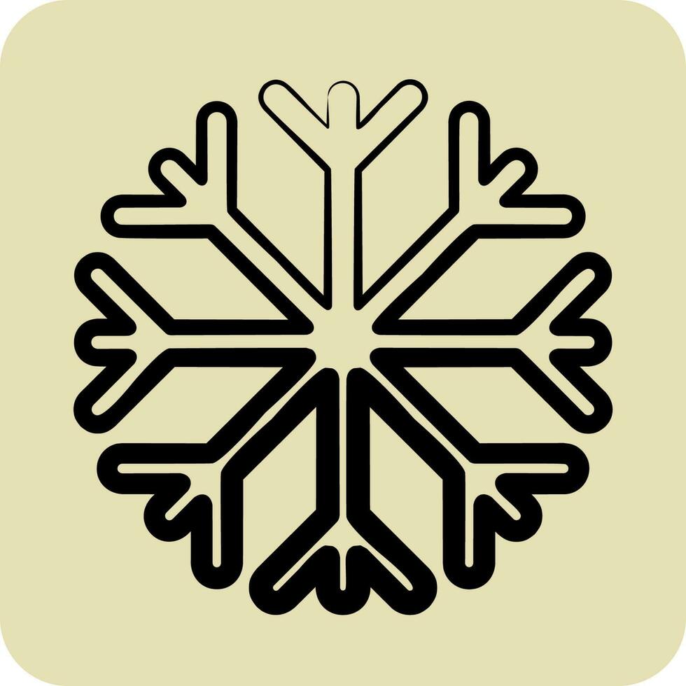 Icon Snow Proof. suitable for sportswear symbol. hand drawn style. simple design editable. design template vector. simple illustration vector