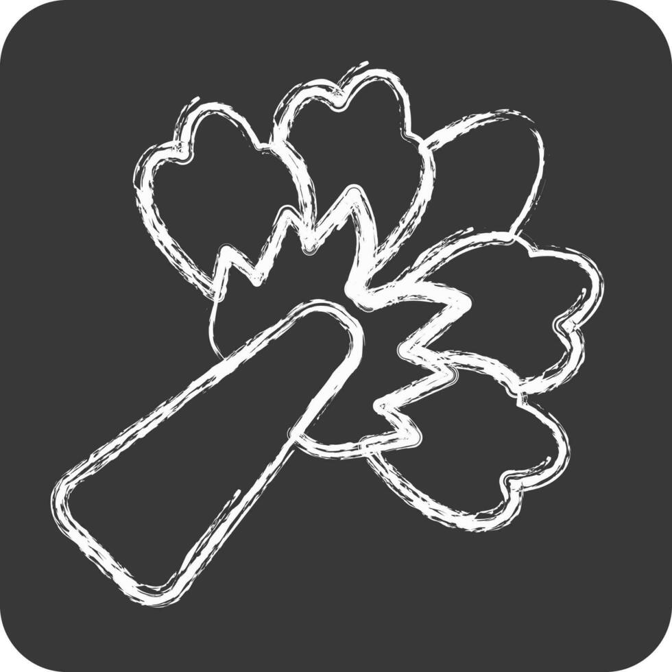 Icon Bouquet. suitable for Garden symbol. chalk Style. simple design editable. design template vector. simple illustration vector