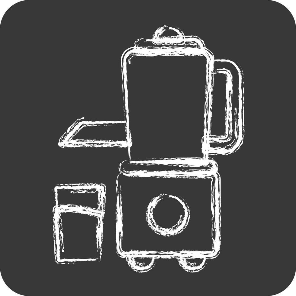 Icon Juicer. suitable for Kitchen Appliances symbol. chalk Style. simple design editable vector