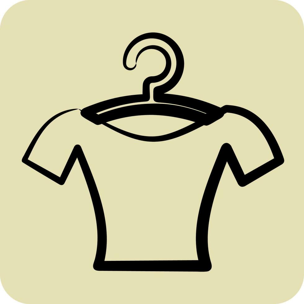 Icon Blouse. suitable for education symbol. hand drawn style. simple design editable. design template vector