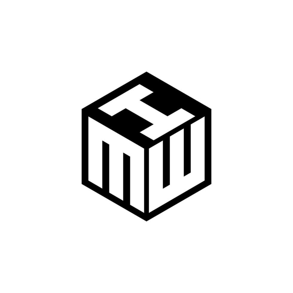 mwi letra logo diseño en ilustración. vector logo, caligrafía diseños para logo, póster, invitación, etc.
