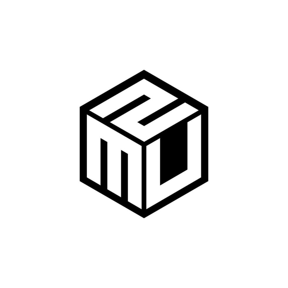 MUZ letter logo design in illustration. Vector logo, calligraphy designs for logo, Poster, Invitation, etc.