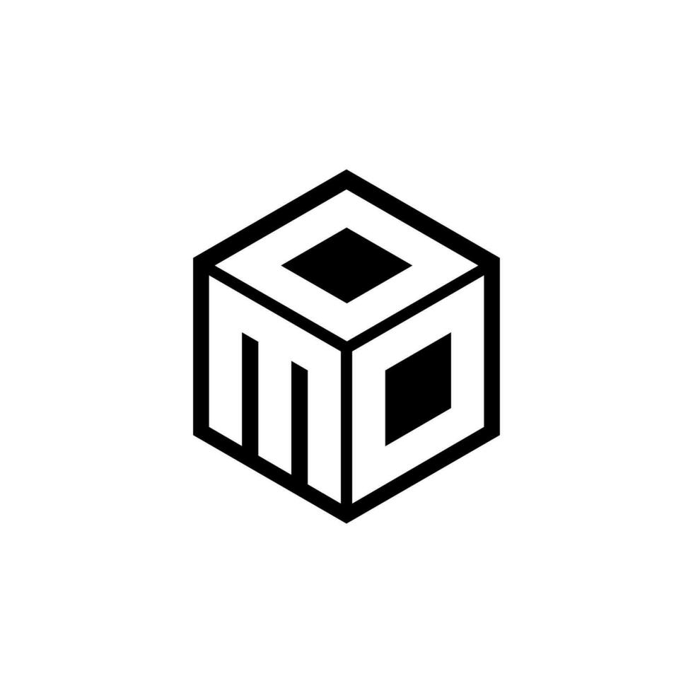 MDO letter logo design in illustration. Vector logo, calligraphy designs for logo, Poster, Invitation, etc.