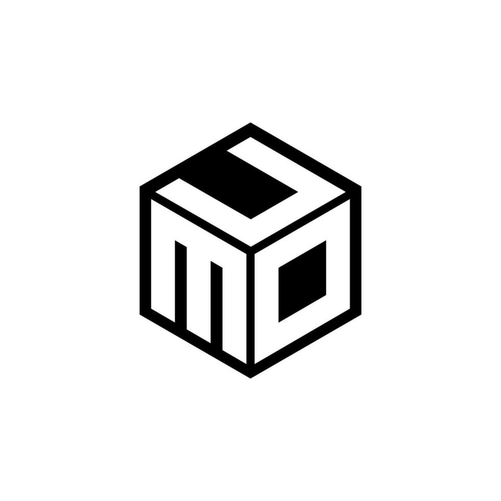 MDU letter logo design in illustration. Vector logo, calligraphy designs for logo, Poster, Invitation, etc.