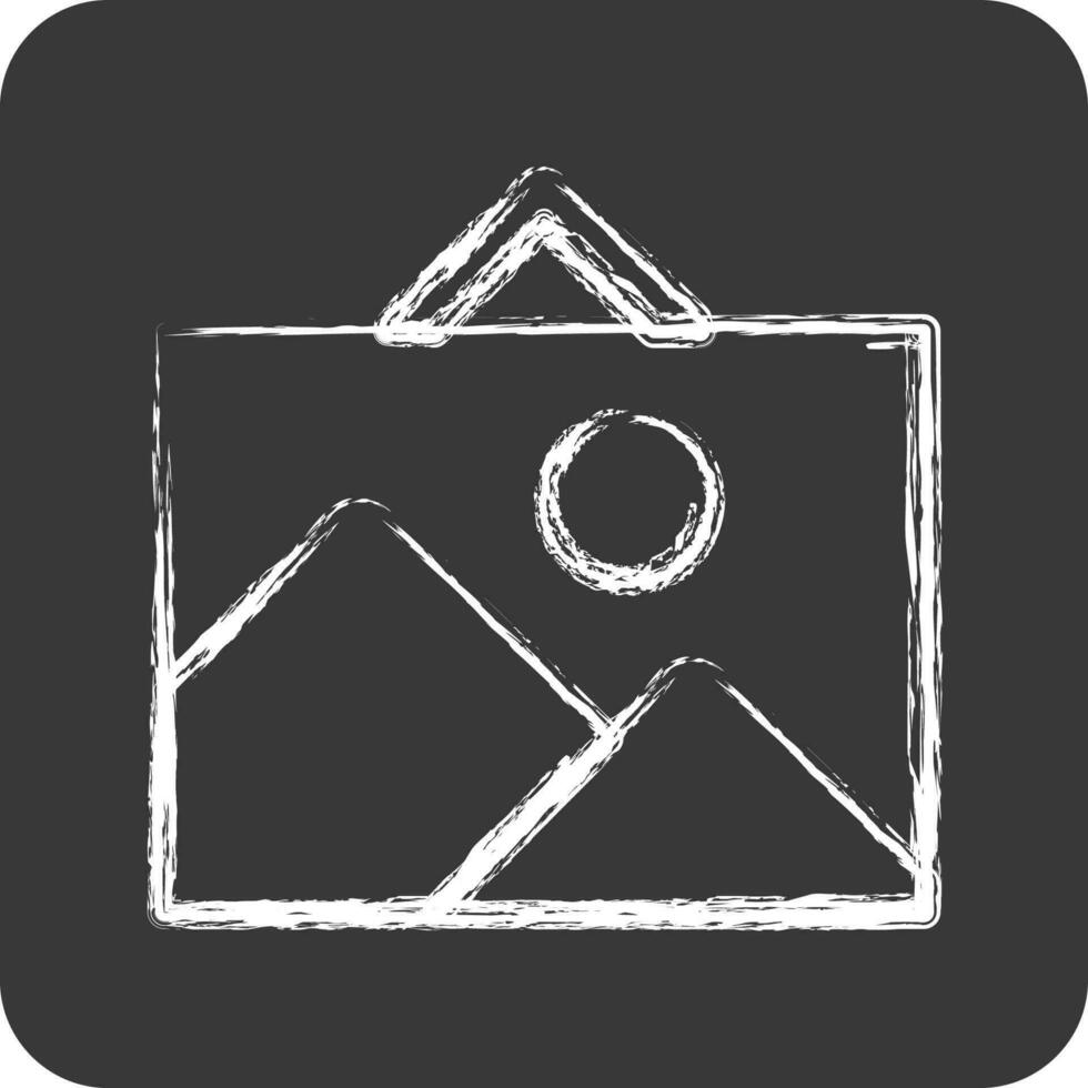 Icon Painting. suitable for Paint Art Tools symbol. chalk Style. simple design editable. design template vector. simple illustration vector