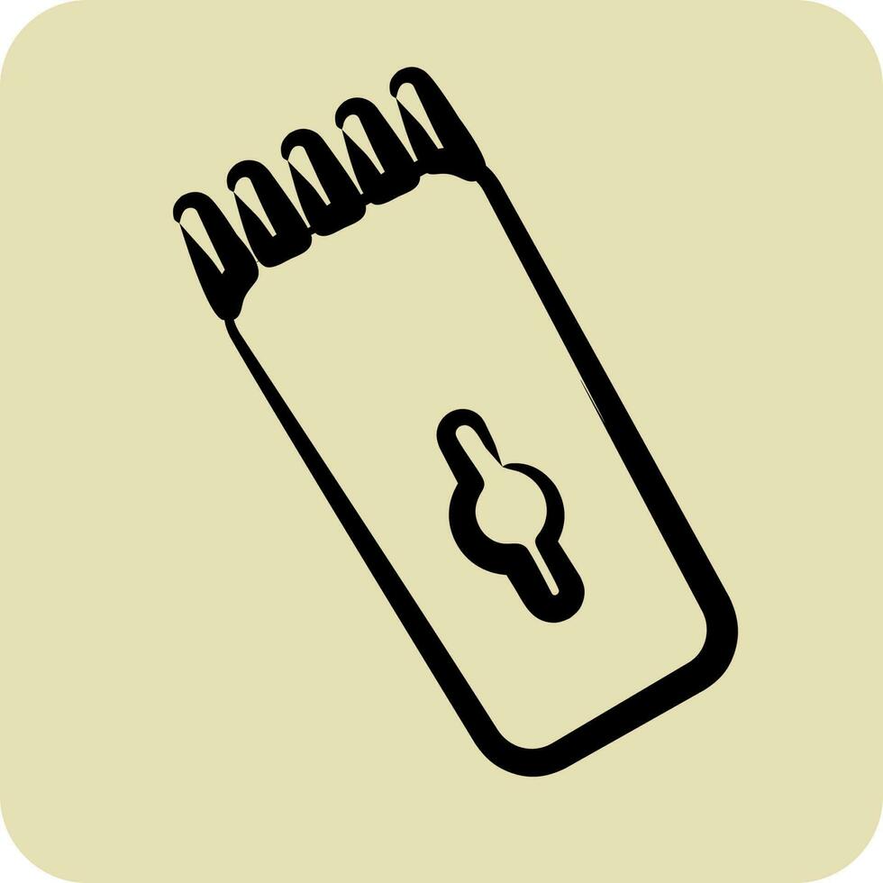 Icon Hair Clipper. suitable for Barbershop symbol. hand drawn style. simple design editable. design template vector. simple illustration vector