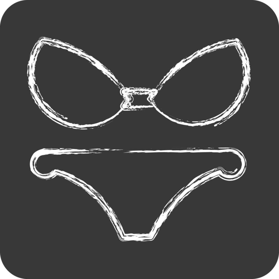 Icon Suit Wear. suitable for Summer symbol. chalk Style. simple design editable. design template vector. simple illustration vector