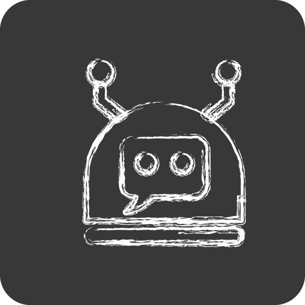 Icon Chatbot. related to Machine Learning symbol. chalk Style. simple design editable vector