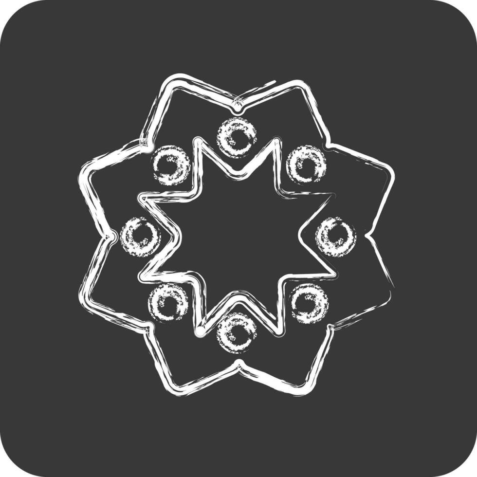 Icon Sun Flower. related to Flora symbol. chalk Style. simple illustration. plant. Oak. leaf. rose vector