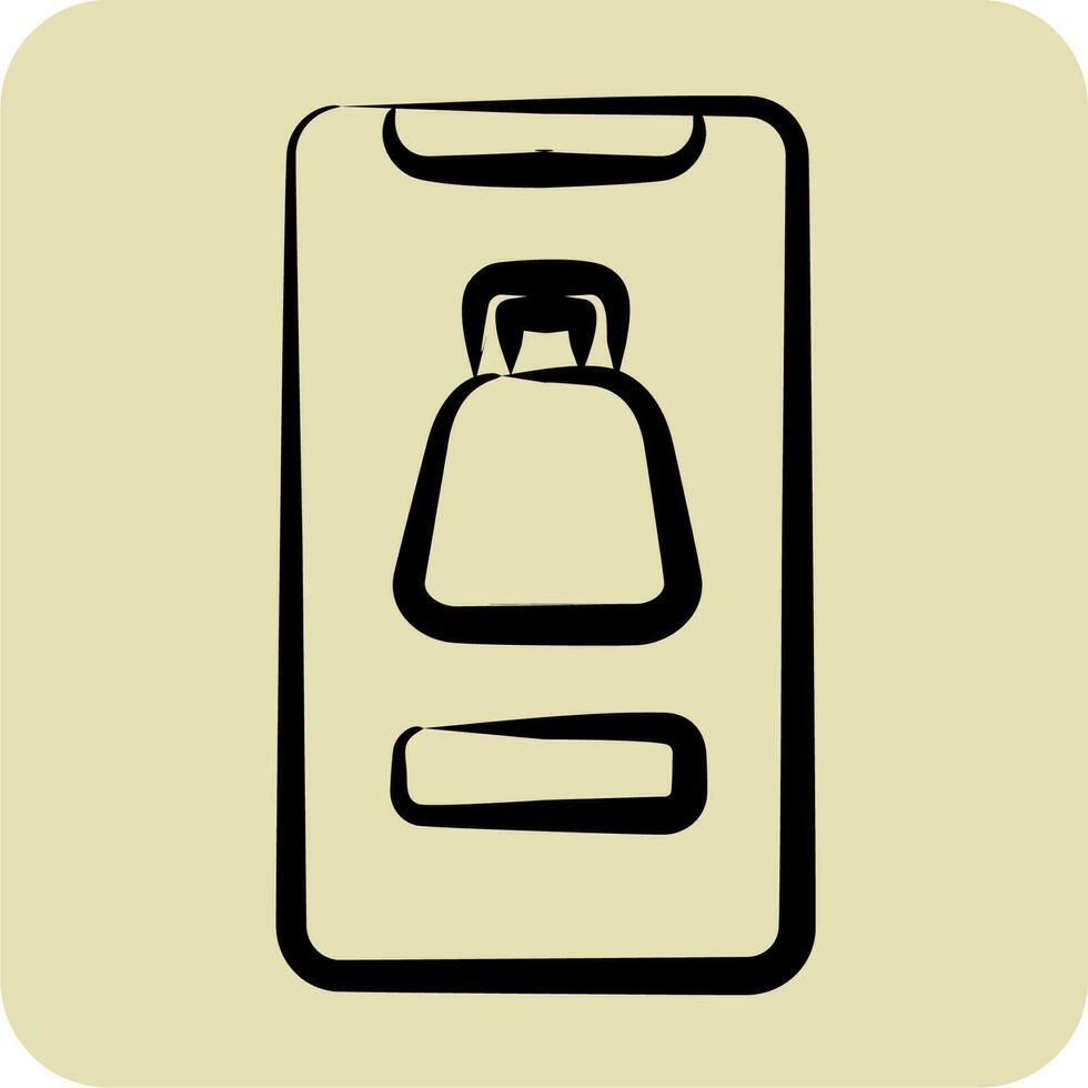 Icon Online Shop. related to Black Friday symbol. glyph style. shopping. simple illustration vector