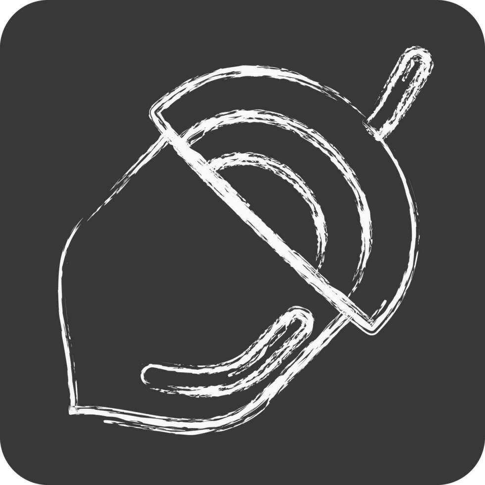 Icon Acorn. suitable for Nuts symbol. chalk Style. simple design editable. design template vector