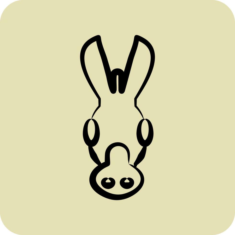 icono burro. relacionado a animal cabeza símbolo. glifo estilo. sencillo diseño editable. sencillo ilustración vector