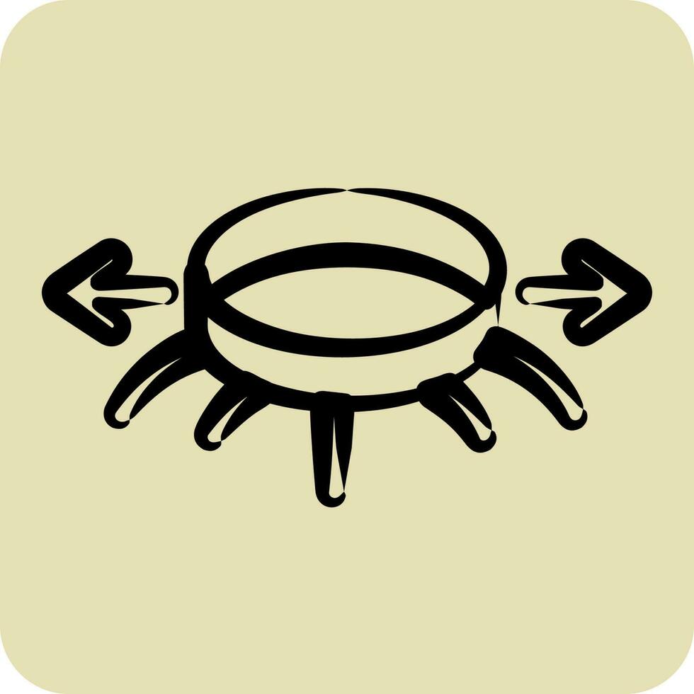 Icon Adjustable Waistband. suitable for sportswear symbol. hand drawn style. simple design editable. design template vector. simple illustration vector