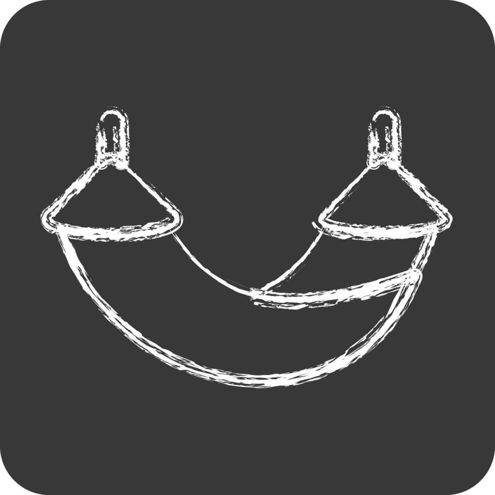 Icon Hammock. suitable for Summer symbol. chalk Style. simple design editable. design template vector. simple illustration vector