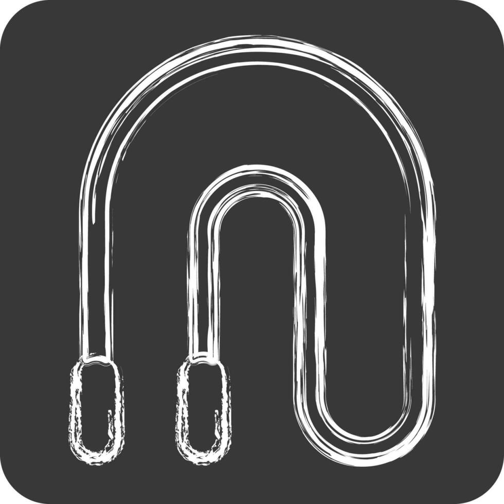 Icon Skipping Rope. related to Combat Sport symbol. chalk Style. simple design editable.boxing vector