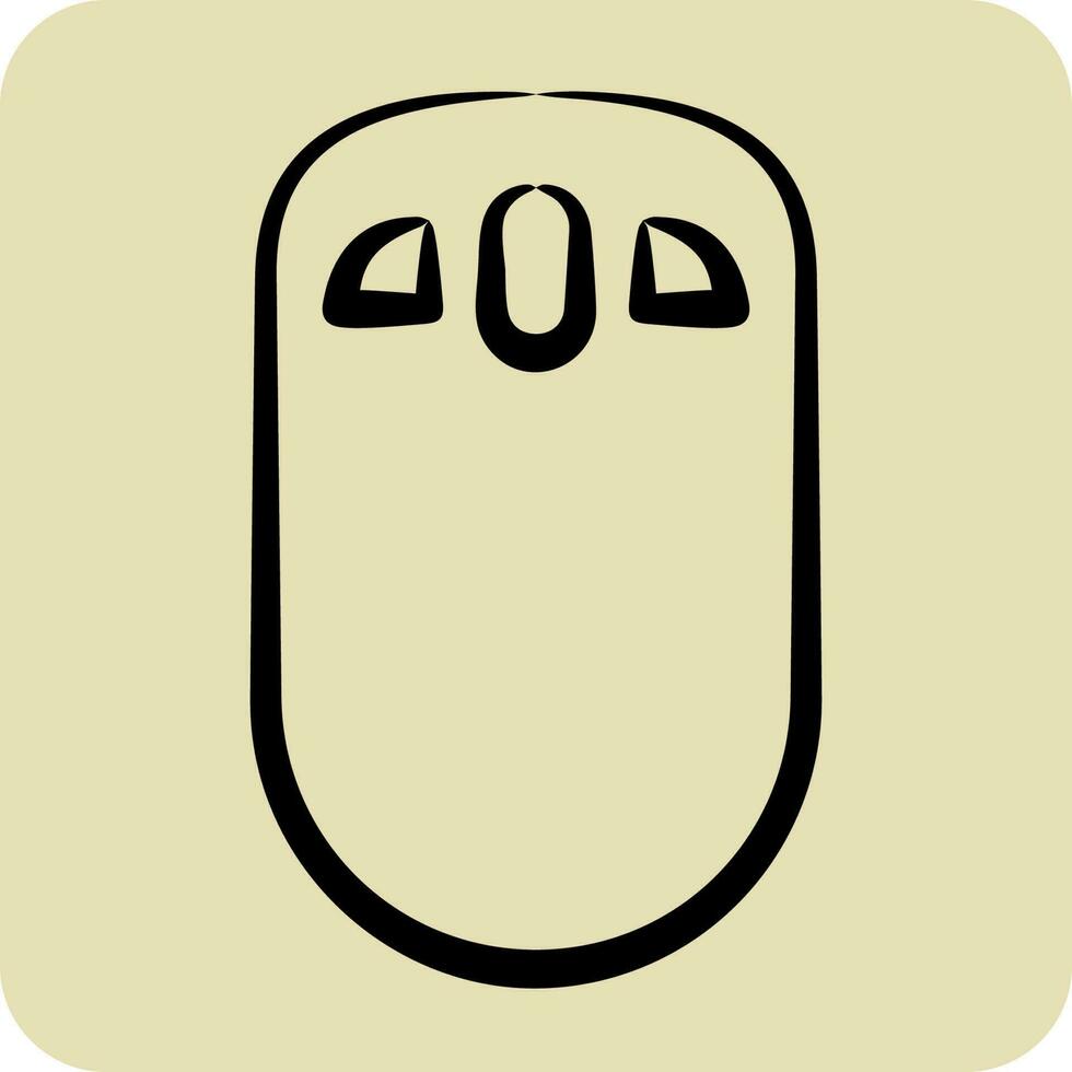 Icon Mouse. suitable for Computer Components symbol. hand drawn style. simple design editable. design template vector