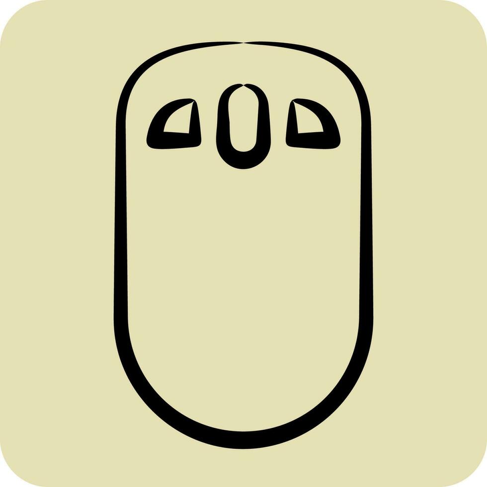 Icon Mouse. suitable for Computer Components symbol. hand drawn style. simple design editable. design template vector