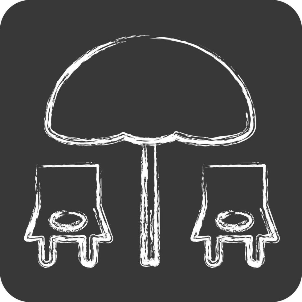 Icon Beach. suitable for City Park symbol. chalk Style. simple design editable. design template vector