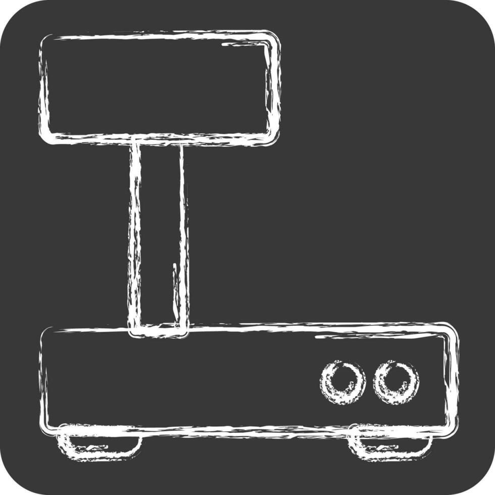 Icon Industrial Scales. suitable for education symbol. chalk Style. simple design editable. design template vector