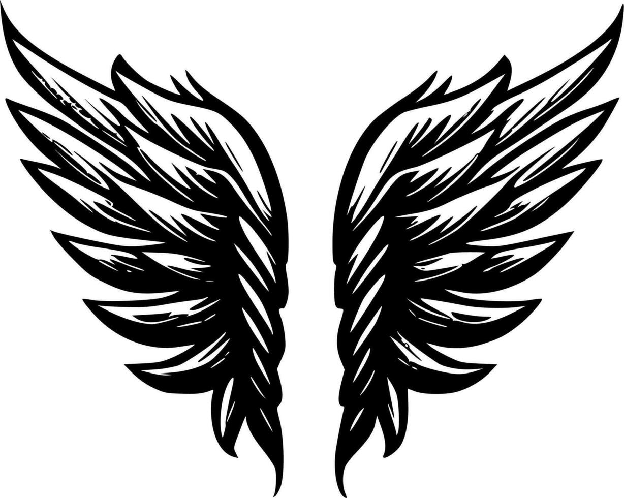 Angel Wings - Minimalist and Flat Logo - Vector illustration