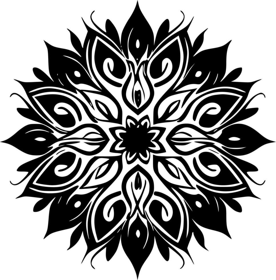 Mandala, Minimalist and Simple Silhouette - Vector illustration