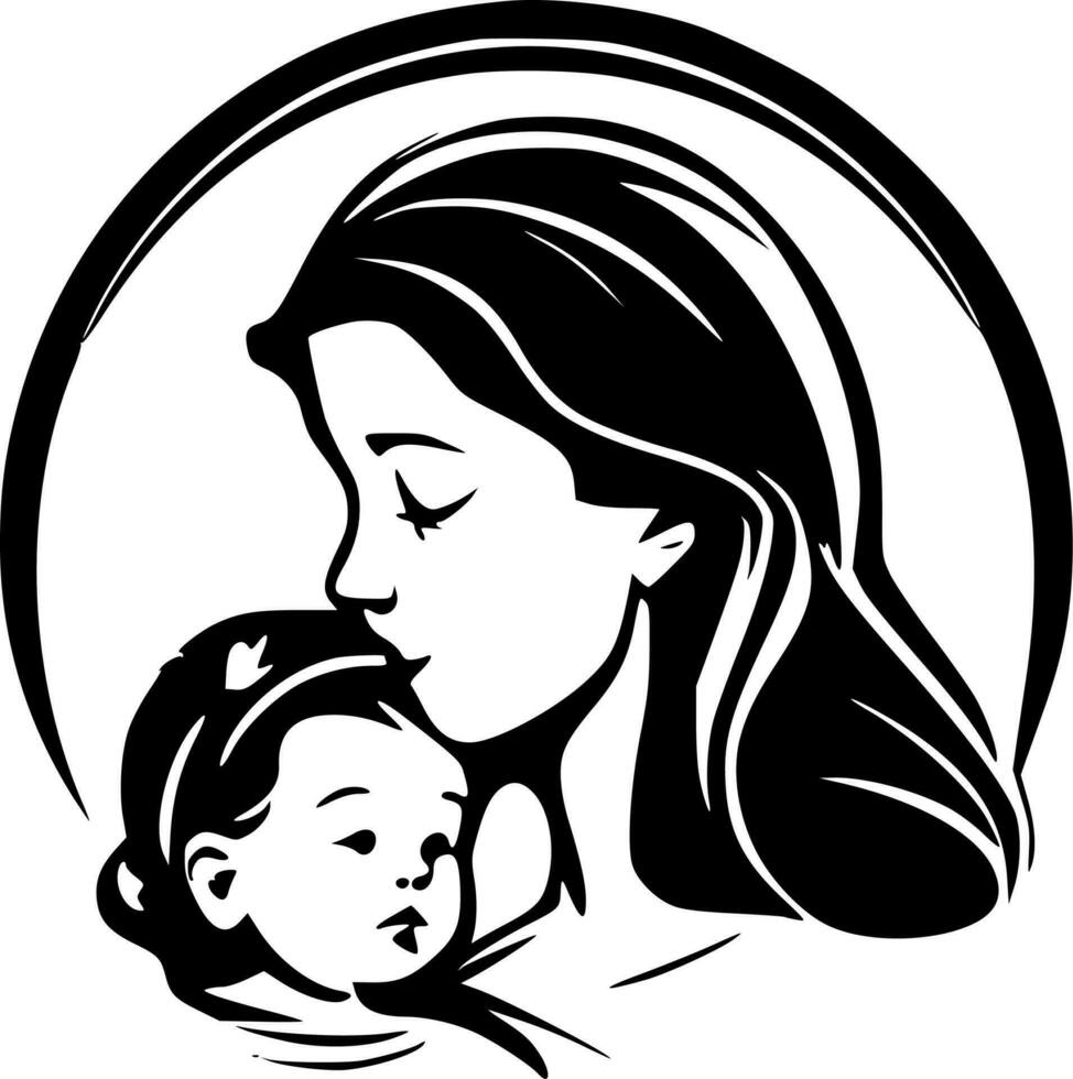 Mother - High Quality Vector Logo - Vector illustration ideal for T-shirt graphic