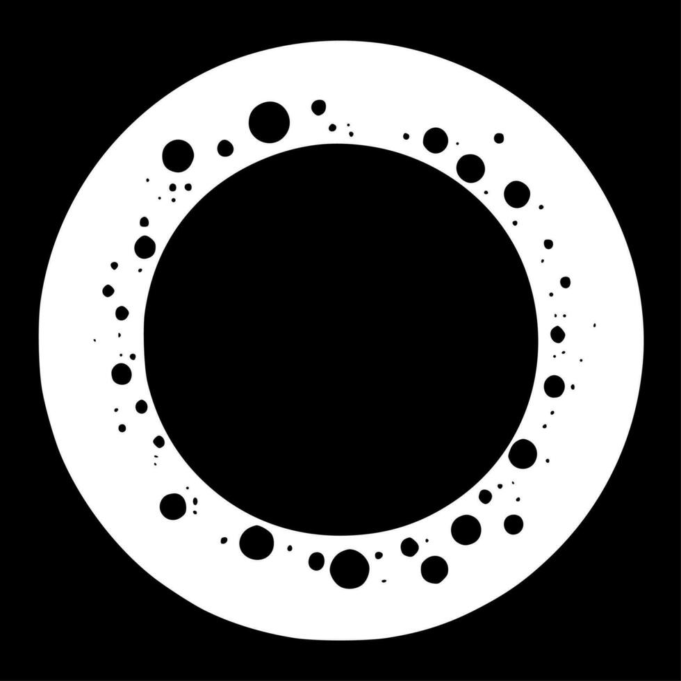 circulo marco - negro y blanco aislado icono - vector ilustración