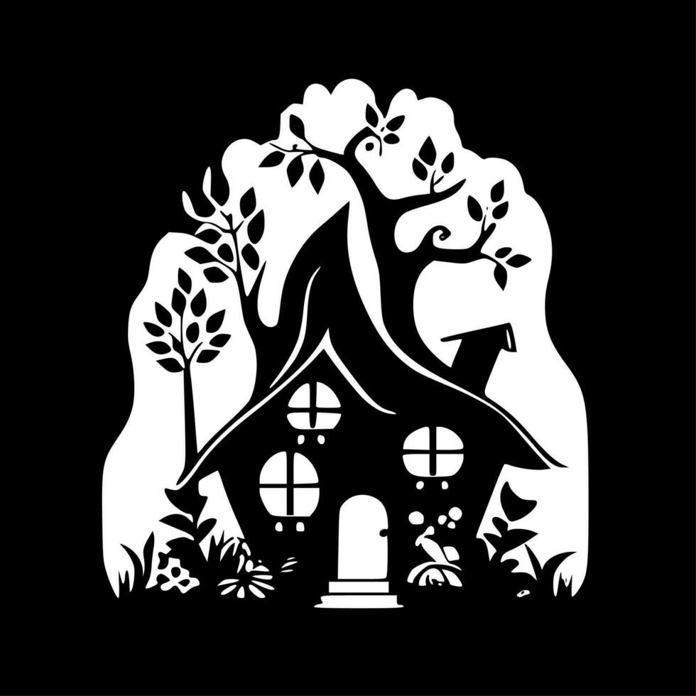 Fairy House - High Quality Vector Logo - Vector illustration ideal for T-shirt graphic