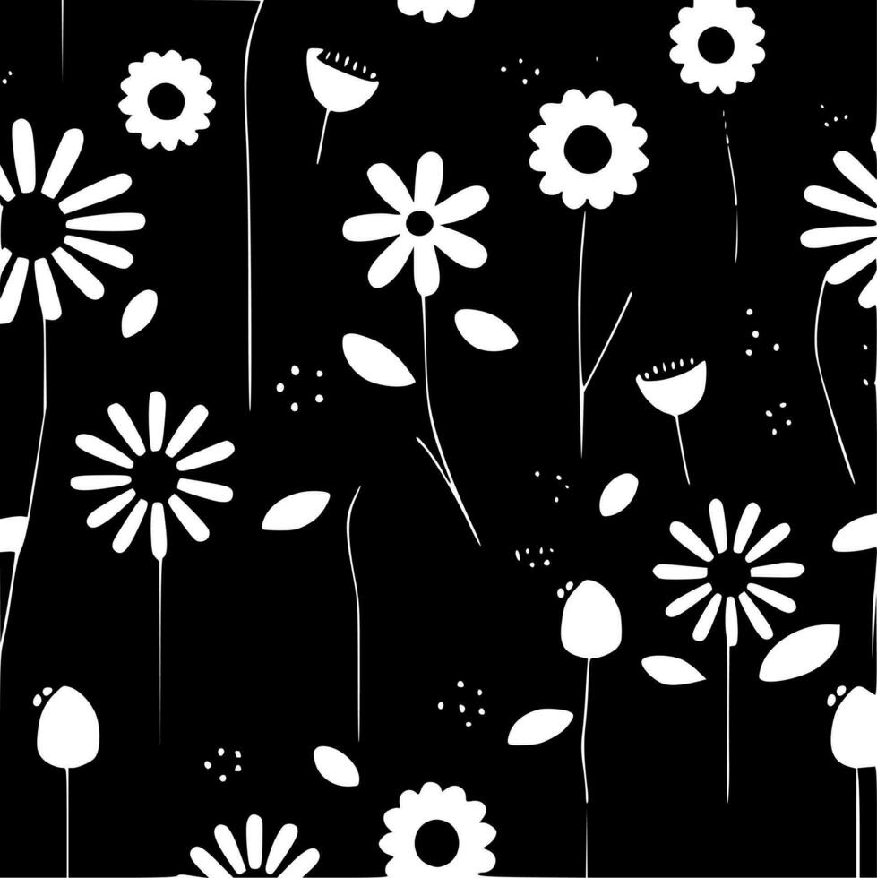 Floral Background, Minimalist and Simple Silhouette - Vector illustration