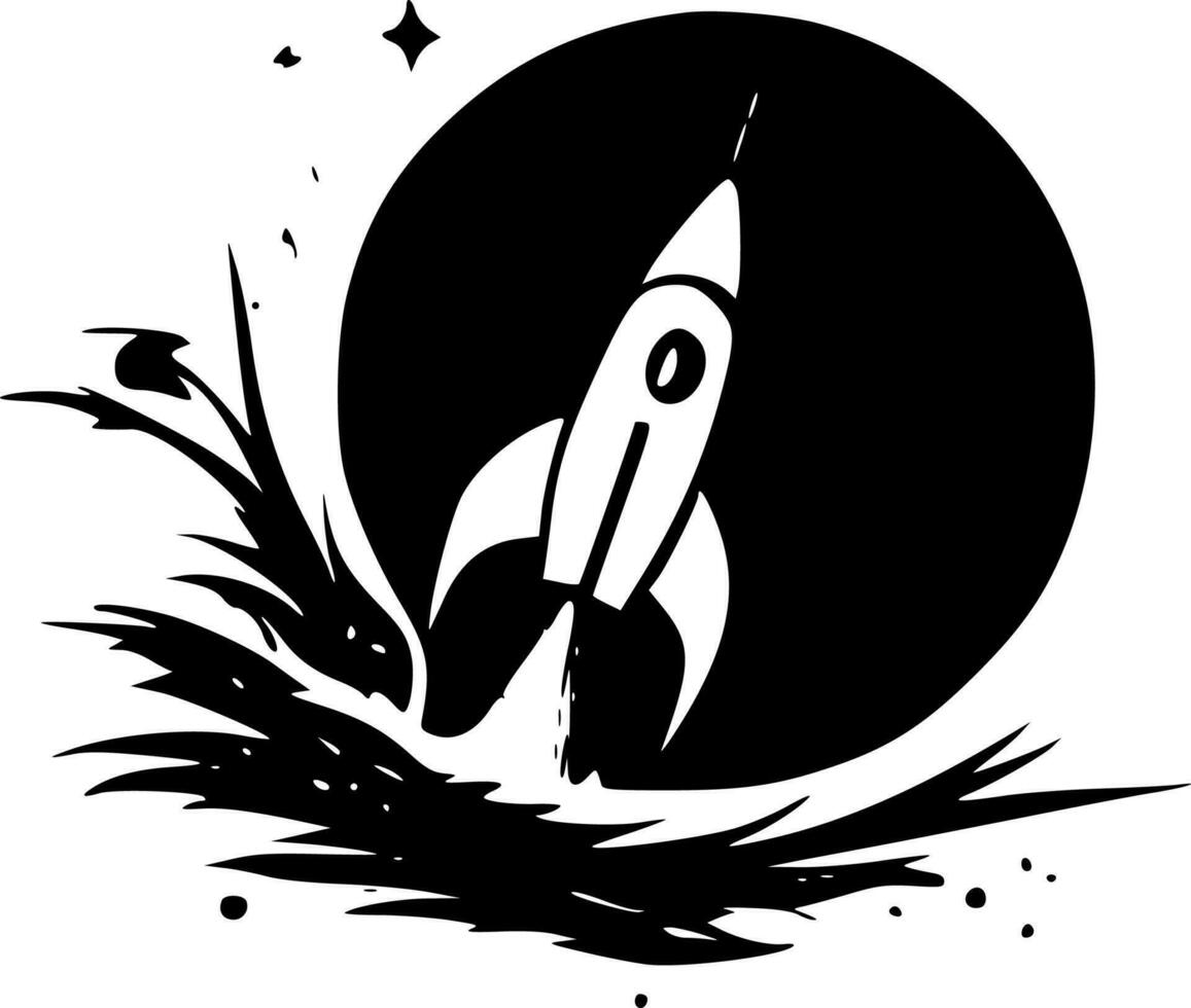 Space, Black and White Vector illustration