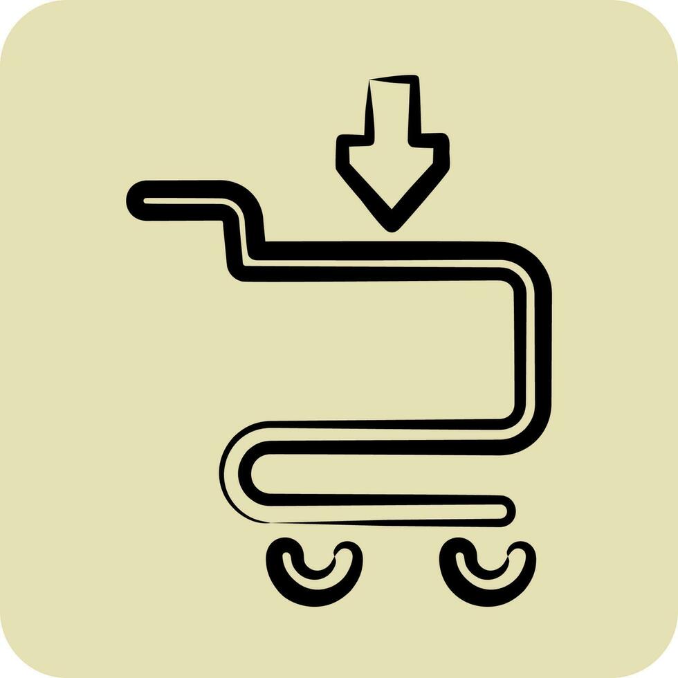 Icon Add to Cart. related to Contactless symbol. glyph style. simple design editable. simple illustration vector