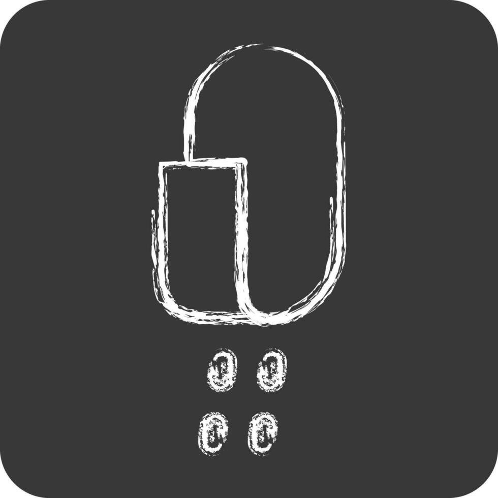 Icon Taped Seams. suitable for sportswear symbol. chalk Style. simple design editable. design template vector. simple illustration vector