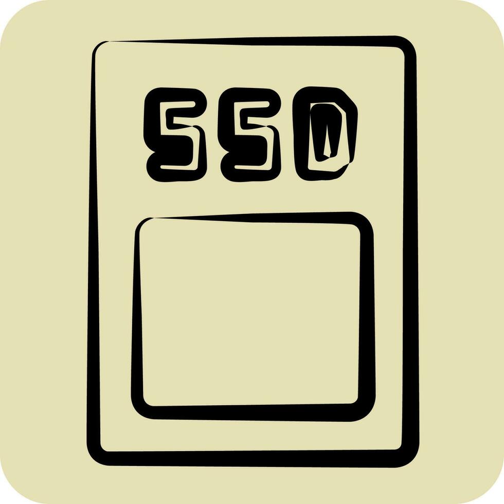 Icon SSD. suitable for Computer Components symbol. hand drawn style. simple design editable. design template vector