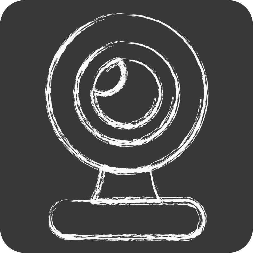 Icon Webcam. suitable for Computer Components symbol. chalk Style. simple design editable. design template vector
