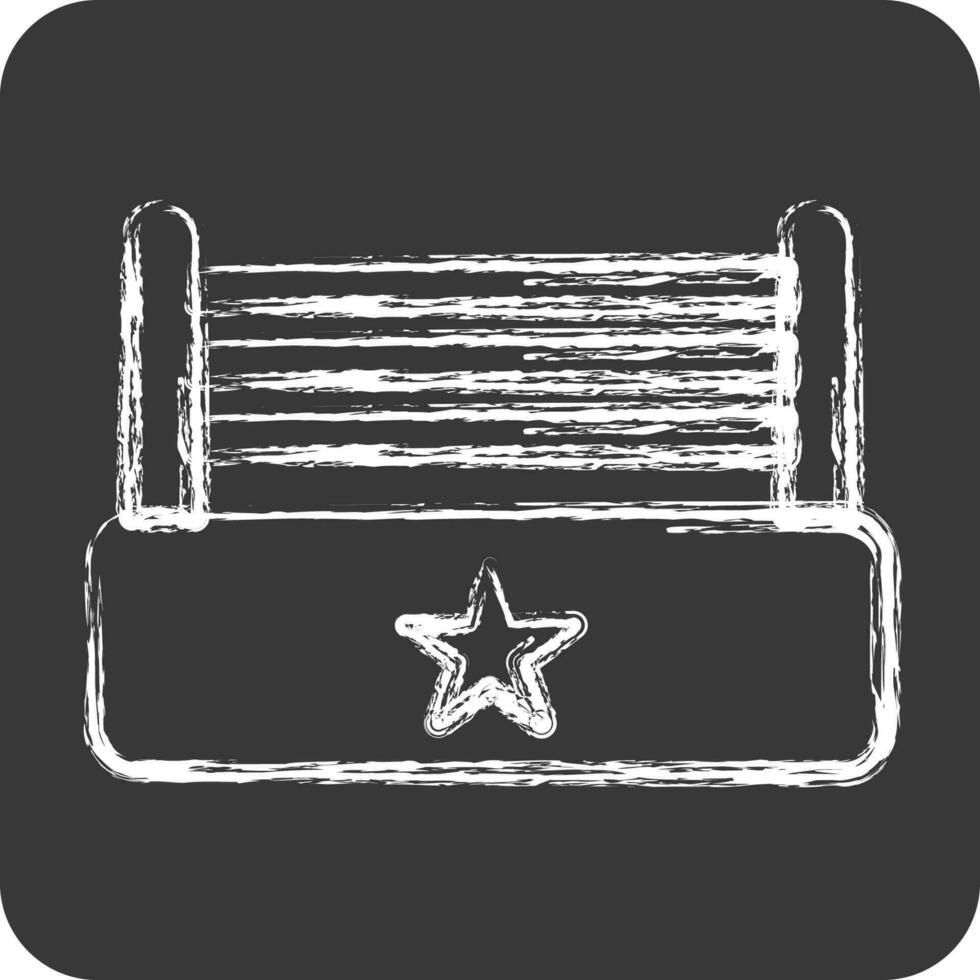 Icon Ring. related to Combat Sport symbol. chalk Style. simple design editable.boxing vector