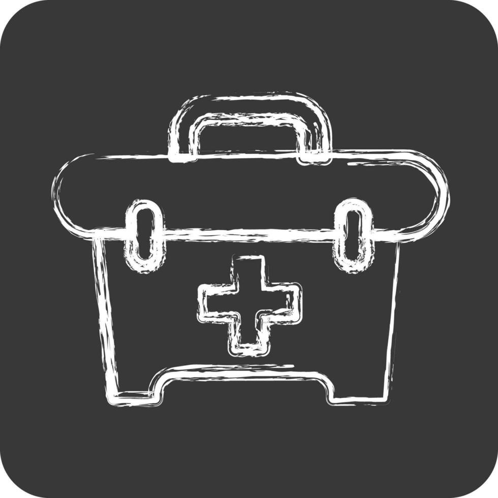 Icon First Aid. related to Combat Sport symbol. chalk Style. simple design editable.boxing vector