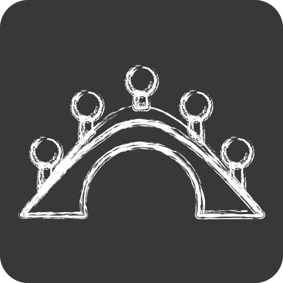 Icon Bridge. suitable for City Park symbol. chalk Style. simple design editable. design template vector