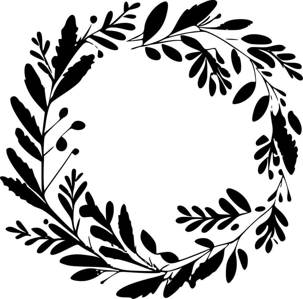 Wreath, Minimalist and Simple Silhouette - Vector illustration