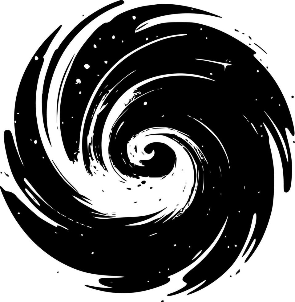 Galaxy, Black and White Vector illustration