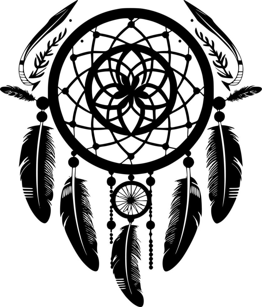 Dream Catcher - Minimalist and Flat Logo - Vector illustration