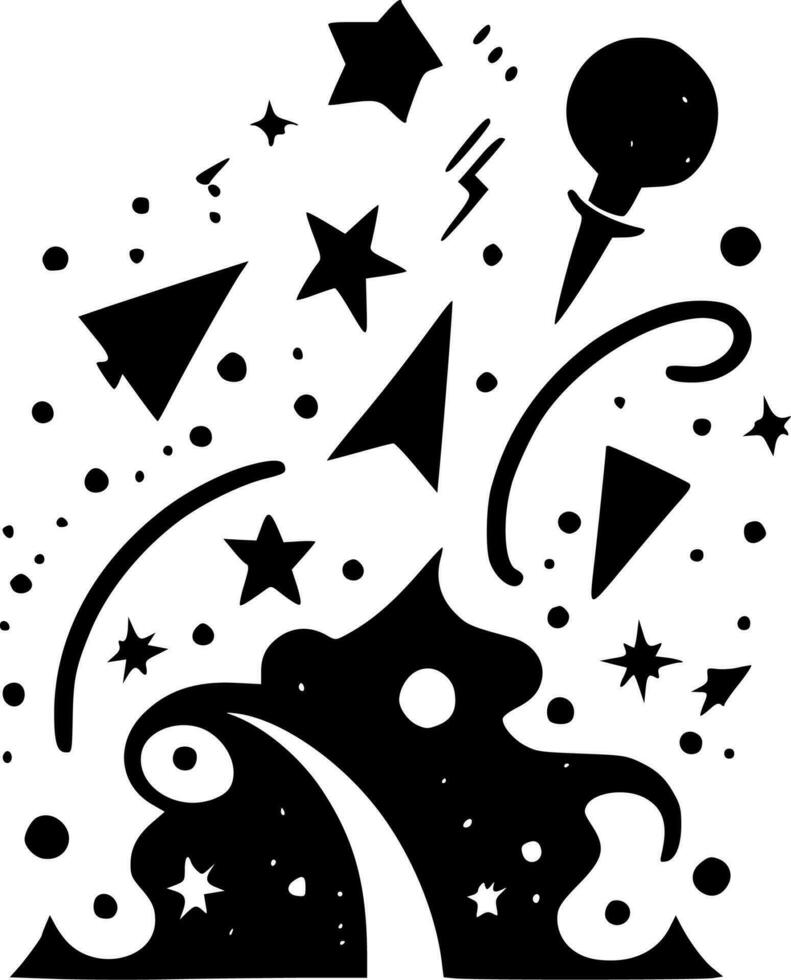 Magic - Black and White Isolated Icon - Vector illustration