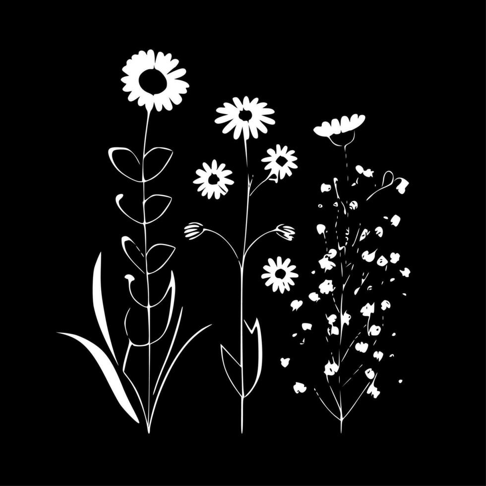 Flowers - Minimalist and Flat Logo - Vector illustration