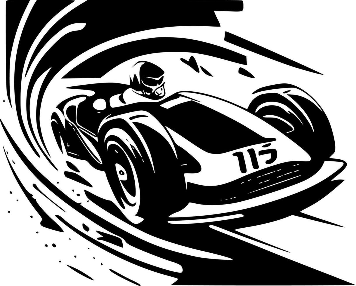 Racing - Minimalist and Flat Logo - Vector illustration