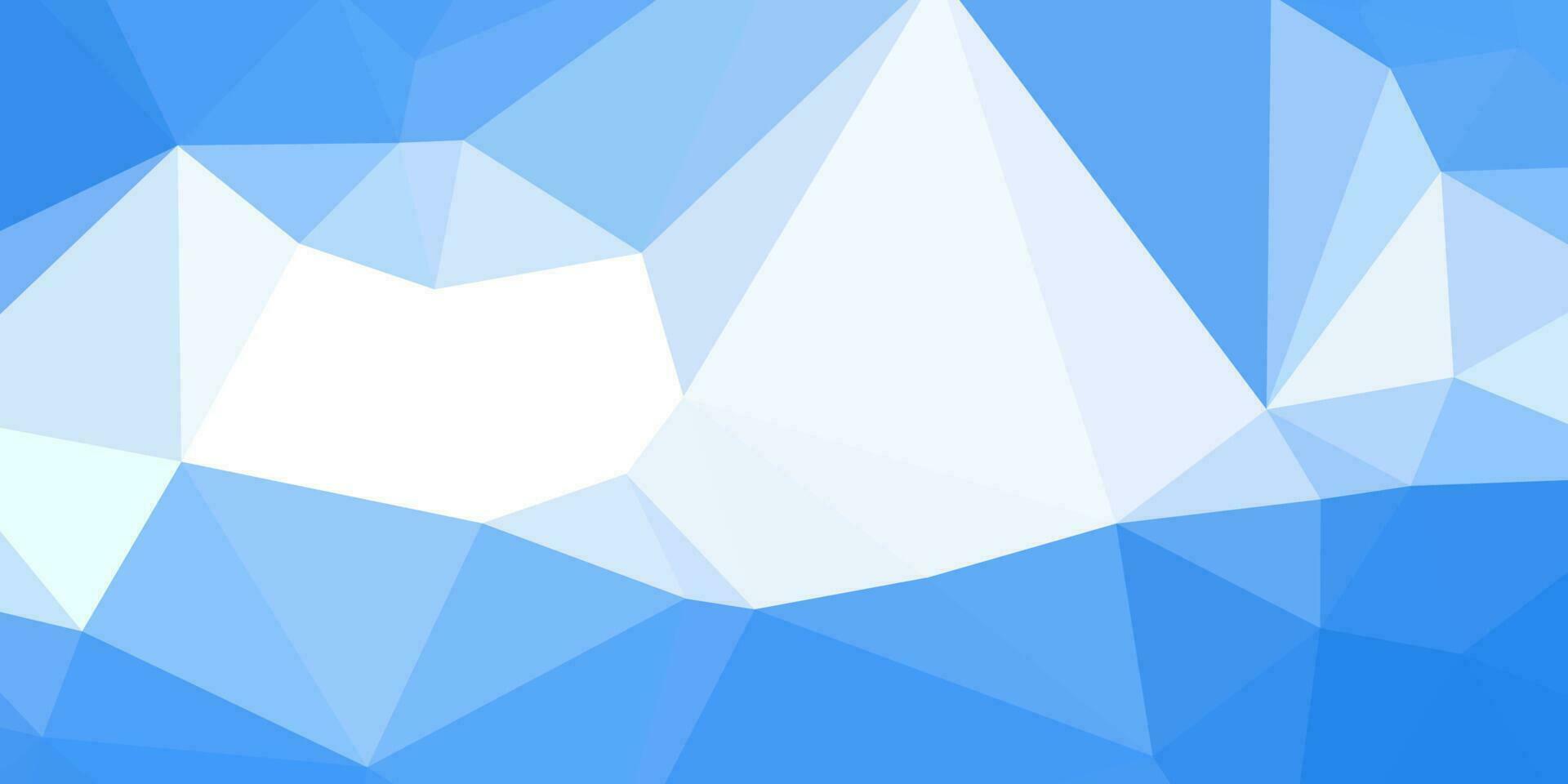 abstract blue and white geometric background with triangles vector