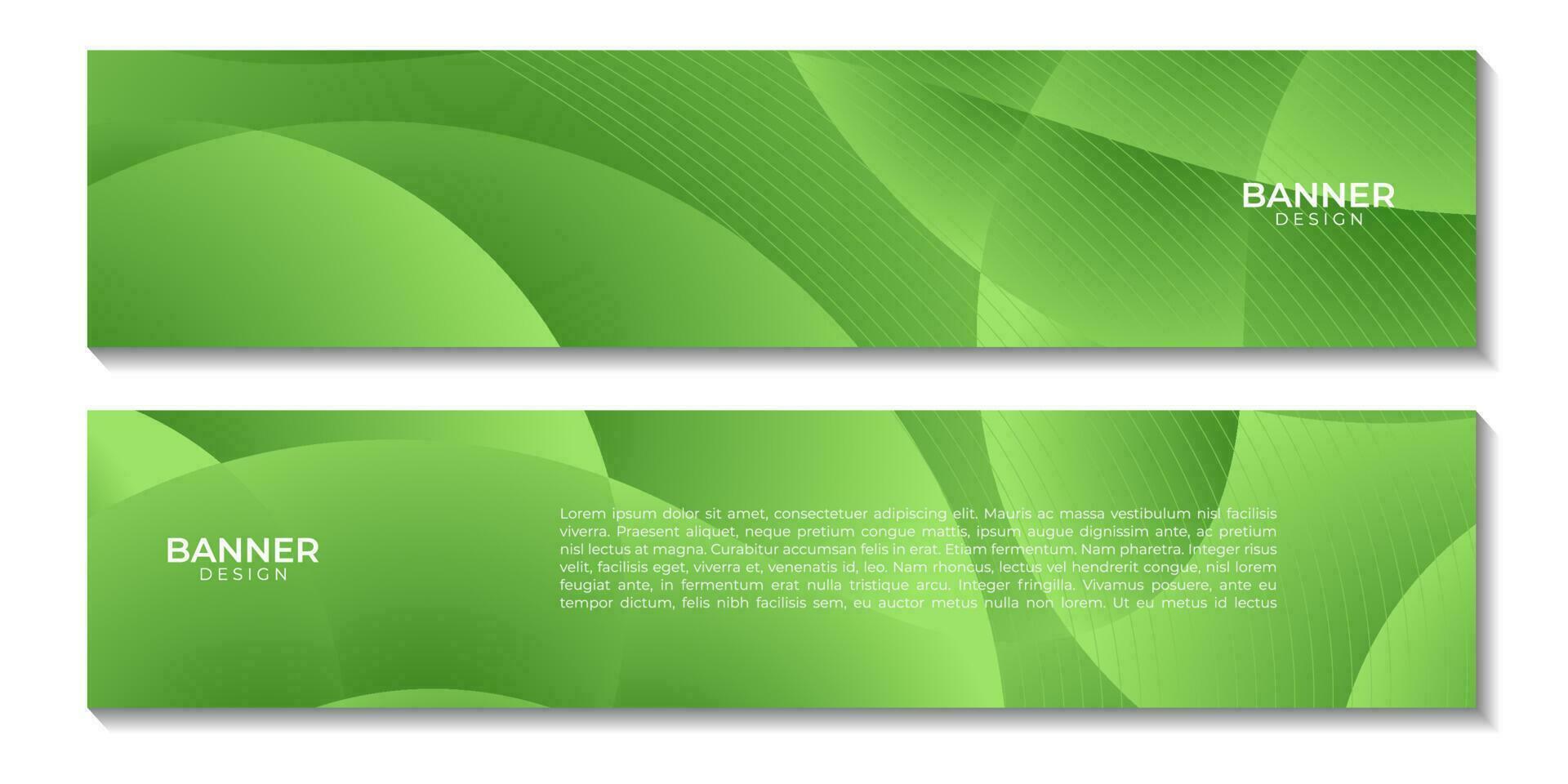 abstract vector green organic banners background for business