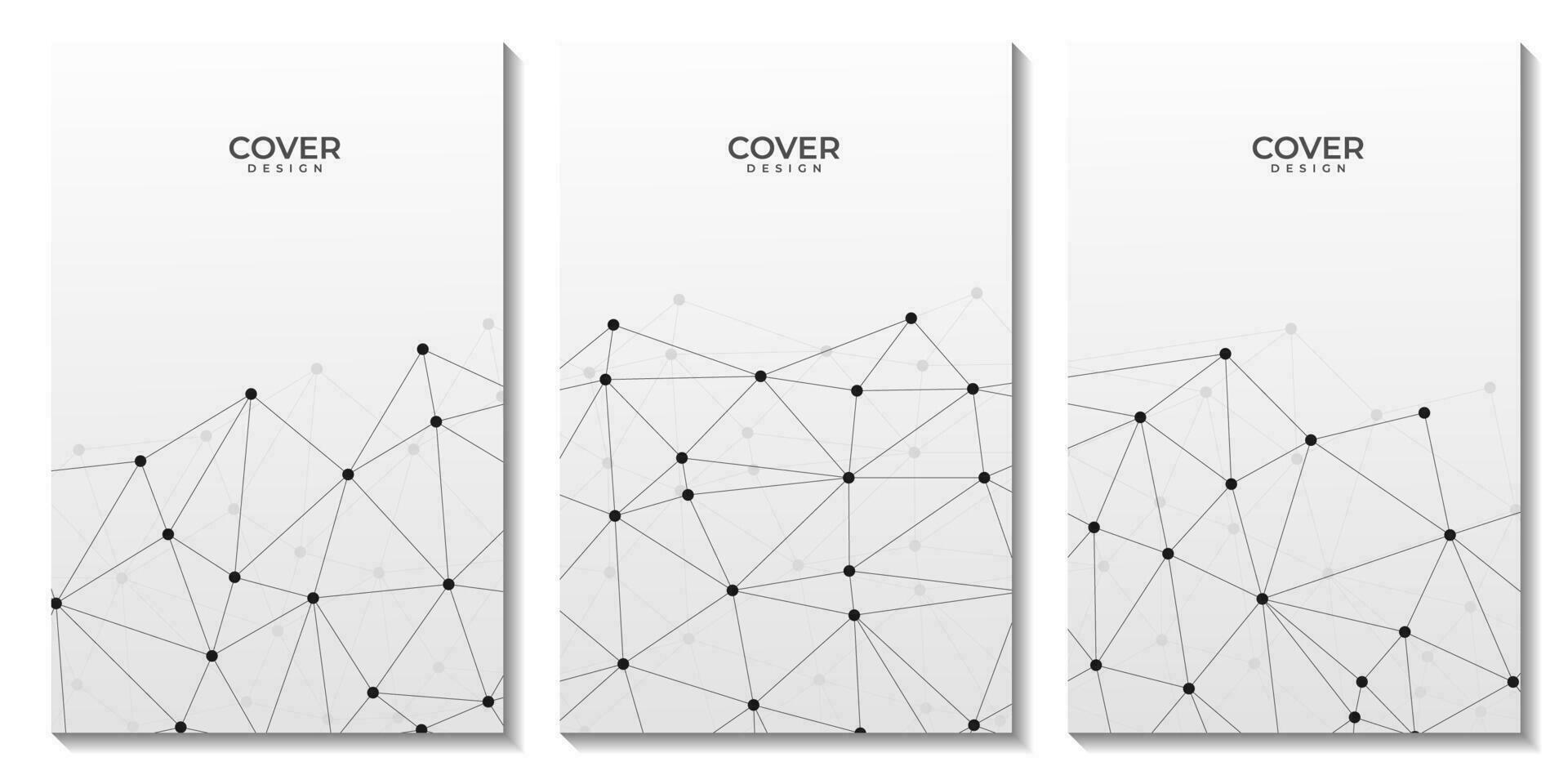 abstract grey geometric covers background with triangle shape pattern and molecular vector